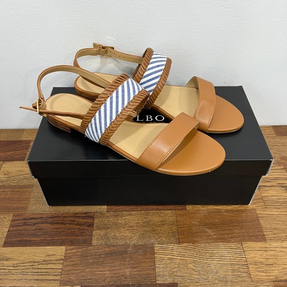 Talbots Shoes - Talbots Womens Keri Whipstitch Sandals 9 Brown Leather New $99 Leather Brown